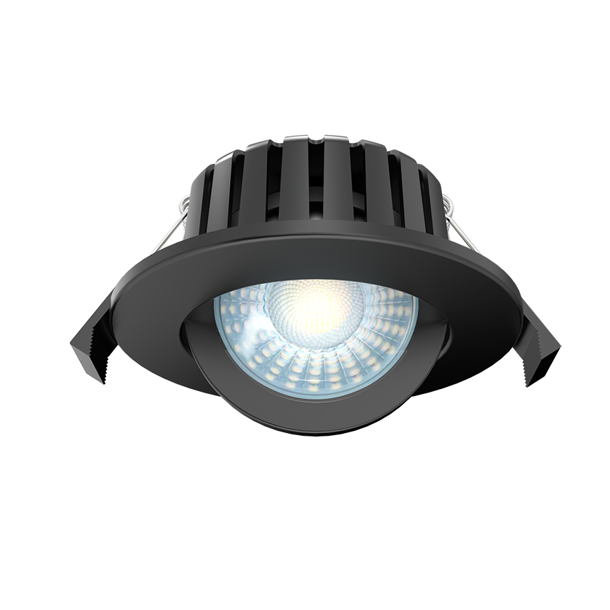 7w Black Gimbal Downlight (70mm), Dimmable