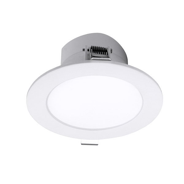 90mm 10W LED Downlight, Tricolour, White Cover