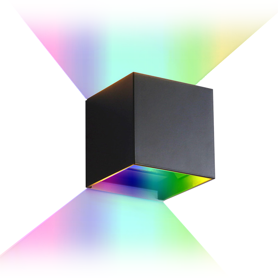 6W WiFi Wall Light, RGBW, Black