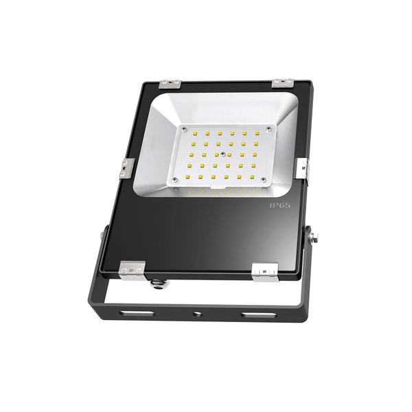 Slim 30W LED Floodlight, Black, 5000K
