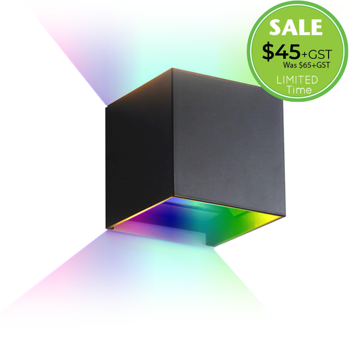 6W WiFi Wall Light, RGBW, Black