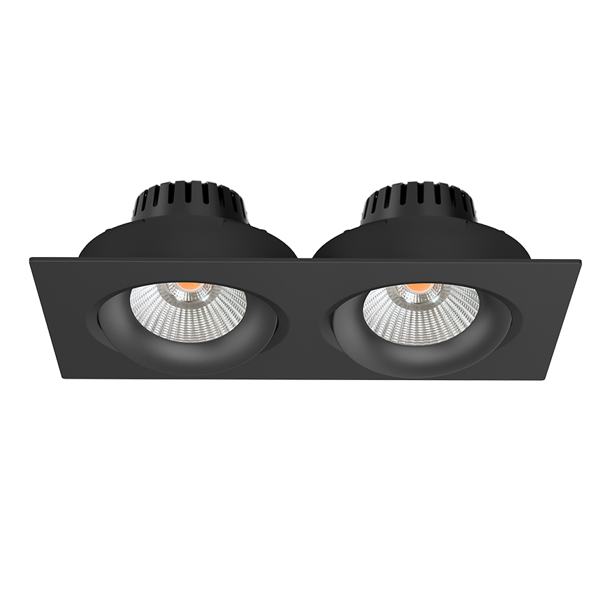 83mm 15W/8W, Gimbal Low Glare Square Downlights