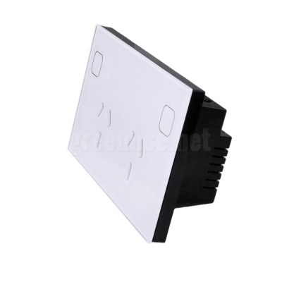 Smart White Crystal Touch Wall Socket (GPO)