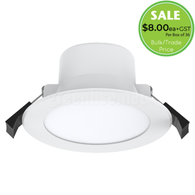 90mm 8W Downlight, Tricolour, White
