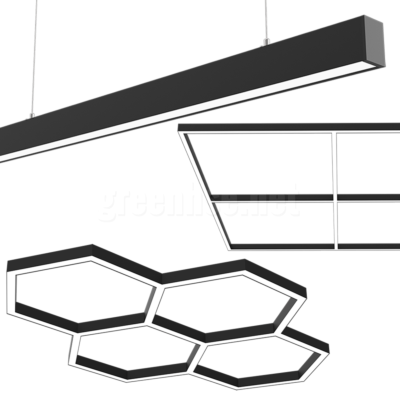 Black Linear Modular Lighting System