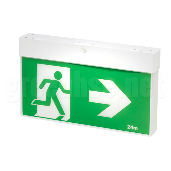 LED Exit Sign with Battery Backup, Double Face, 4W, AC120